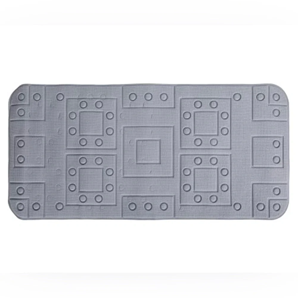 Duck Brand 286625 Safety Grip Bath Mat, 17 x 36 Inches, Gray